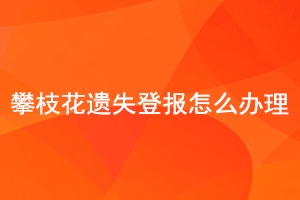 攀枝花遺失登報怎么辦理找我要登報網