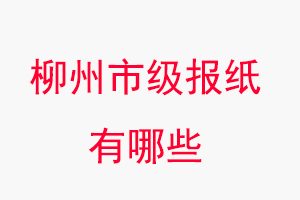 柳州報紙有哪些，柳州市級報紙有哪些找我要登報網