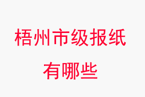 梧州報紙有哪些，梧州市級報紙有哪些找我要登報網