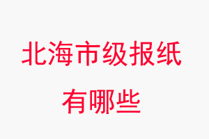 北海報紙有哪些，北海市級報紙有哪些找我要登報網(wǎng)