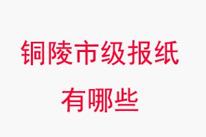 銅陵報紙有哪些，銅陵市級報紙有哪些找我要登報網(wǎng)