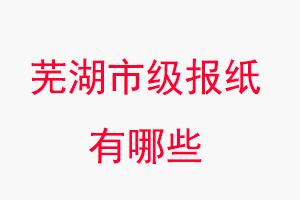 蕪湖報紙有哪些，蕪湖市級報紙有哪些找我要登報網