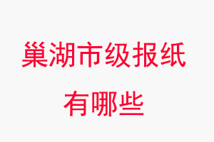 巢湖報(bào)紙有哪些，巢湖市級(jí)報(bào)紙有哪些找我要登報(bào)網(wǎng)