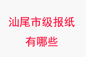 汕尾報(bào)紙有哪些，汕尾市級(jí)報(bào)紙有哪些找我要登報(bào)網(wǎng)