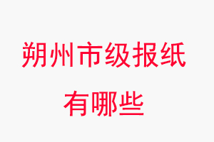 朔州報紙有哪些，朔州市級報紙有哪些找我要登報網