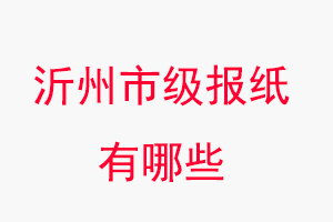 沂州報紙有哪些，沂州市級報紙有哪些找我要登報網