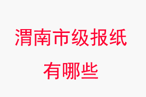 渭南報紙有哪些，渭南市級報紙有哪些找我要登報網