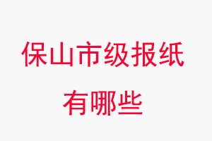 保山報紙有哪些，保山市級報紙有哪些找我要登報網(wǎng)