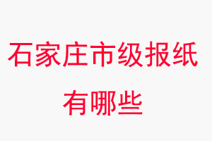 石家莊報紙有哪些，石家莊市級報紙有哪些找我要登報網